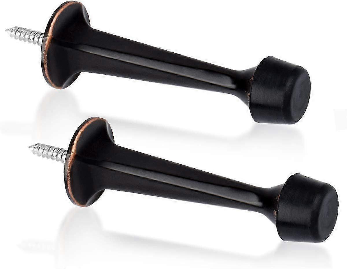 soft rubber tips door stops solid rigid heavy duty 2 pack