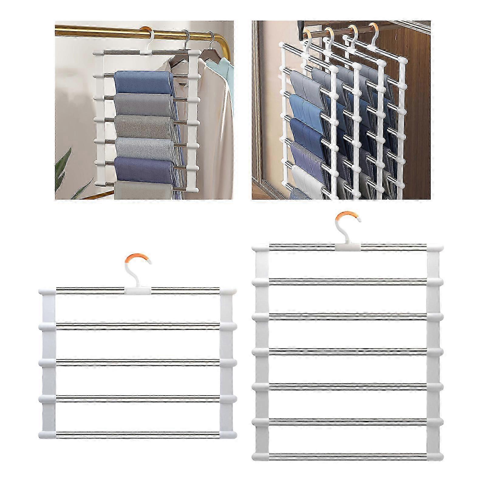 Convenient and Foldable Clothing Hanger Travel Friendly Fold Up Pants Hanger with Clipping Layers for Efficient Packing