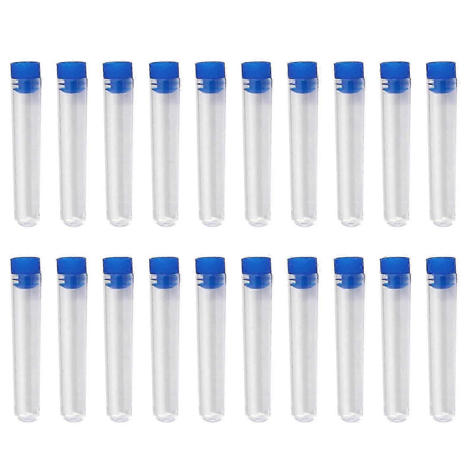 20 Pcs Clear Plastic Test Tubes for Science Experiments, Lab & Classroom Supplies