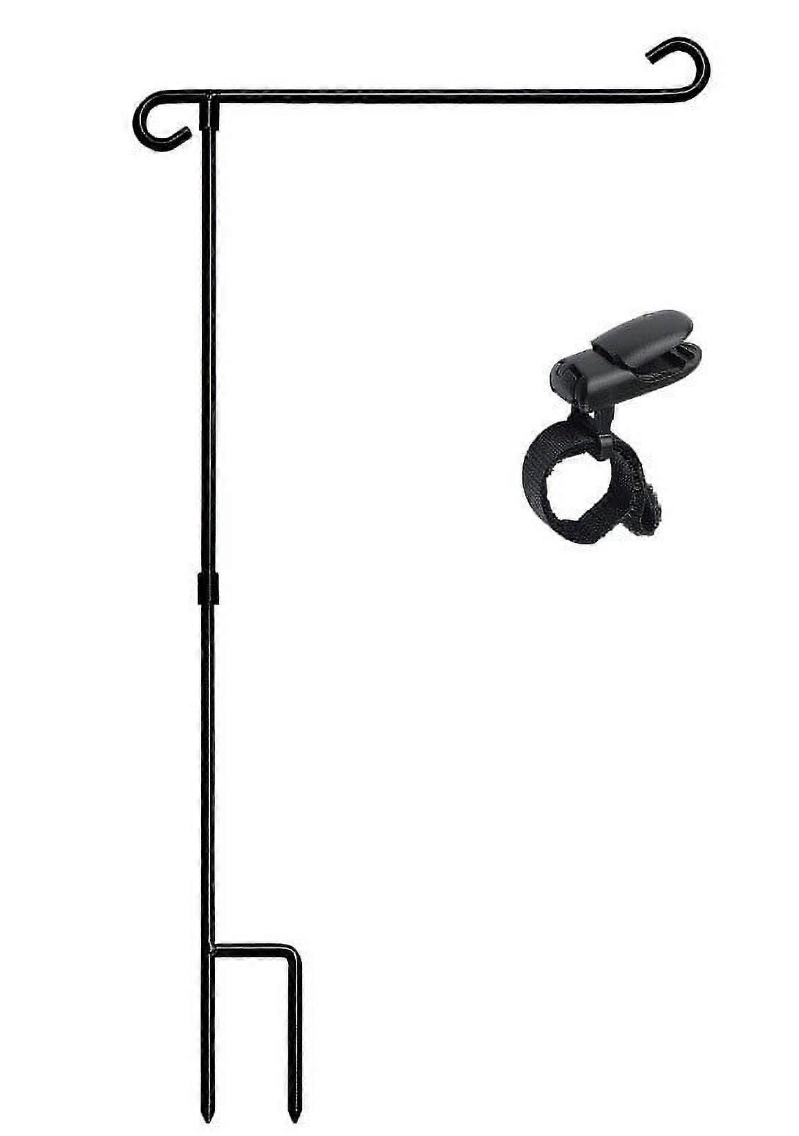 VALSEEL Christmas decoration Garden Flag Stand Pole Easy To Install Sturdy Wrought Iron Fits 12.5inch X 18inch Mini Flags Home Decor