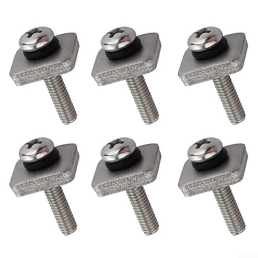 Surfboard Fins Stainless Steel Fin Screw Set for Longboard, 6Pack M5 4mm Thread