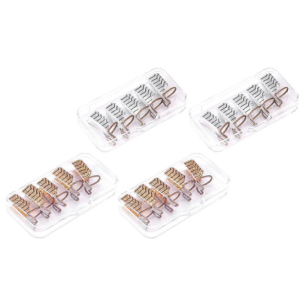 Assorted Color Metal Nail Extension Guide for Manicure 20Pcs Nail Tips Protector