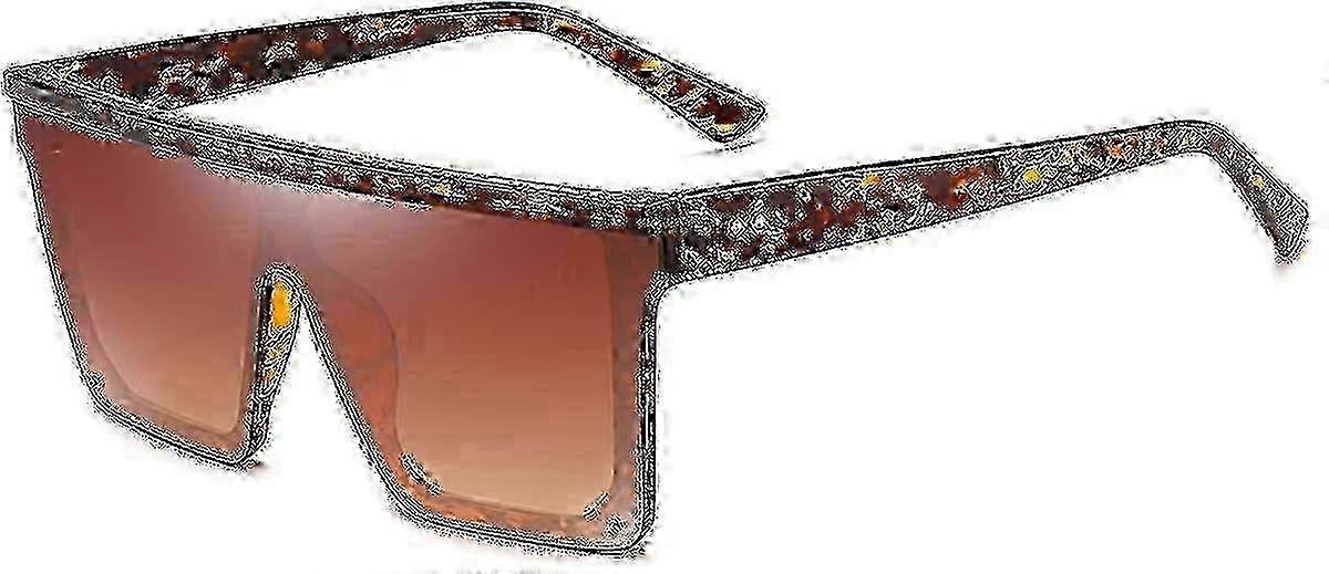 Oversized Square Sunglasses: Fashion Flat Top, Big Black Frames Shades for Men & Women