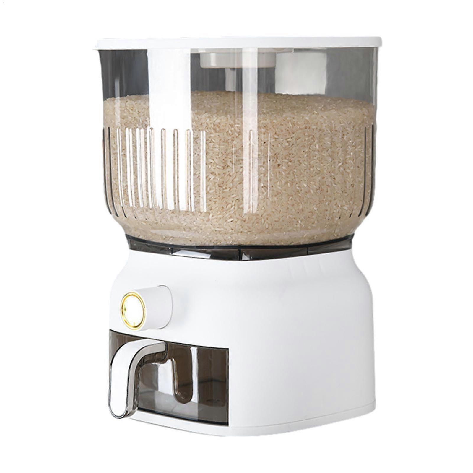 Cereal Storage Dispenser Press Type Sealed Pantry Container 13Pound Capacity For Rice Nuts Beans