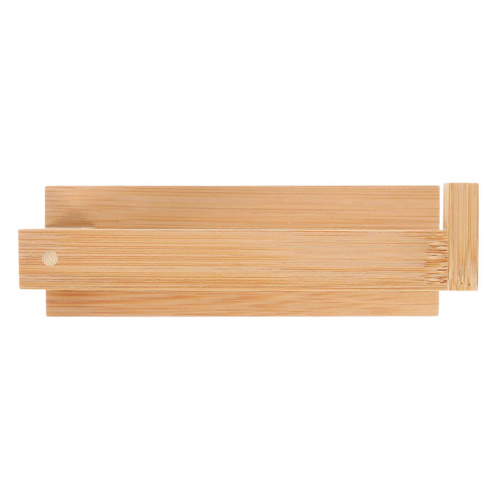 Multifunctional Bamboo Toilet Tissue Holder for Bathroom Use