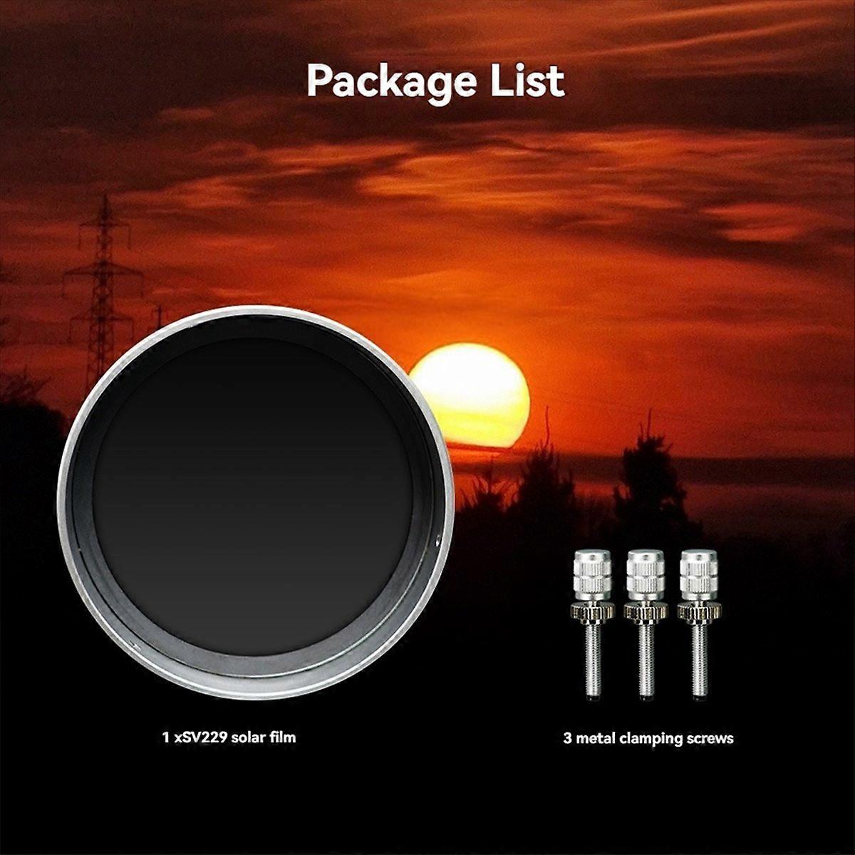 SV229 Nastavitelný kryt objektivu se solárním filmem 118-159 mm