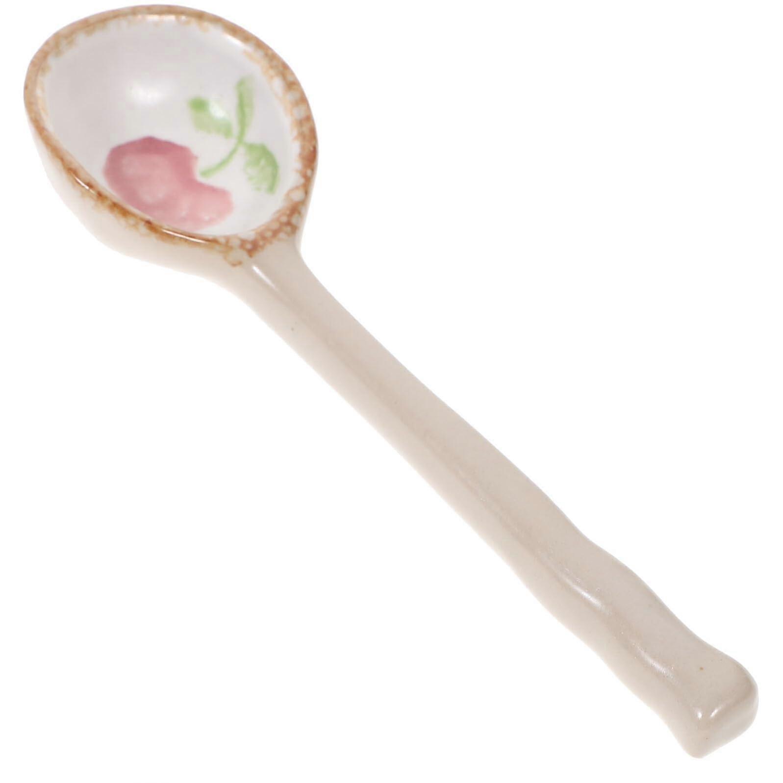 Japanese Ceramic Soup Spoon with HeatResistant FoodGrade Stoneware and Smooth Polished Surface