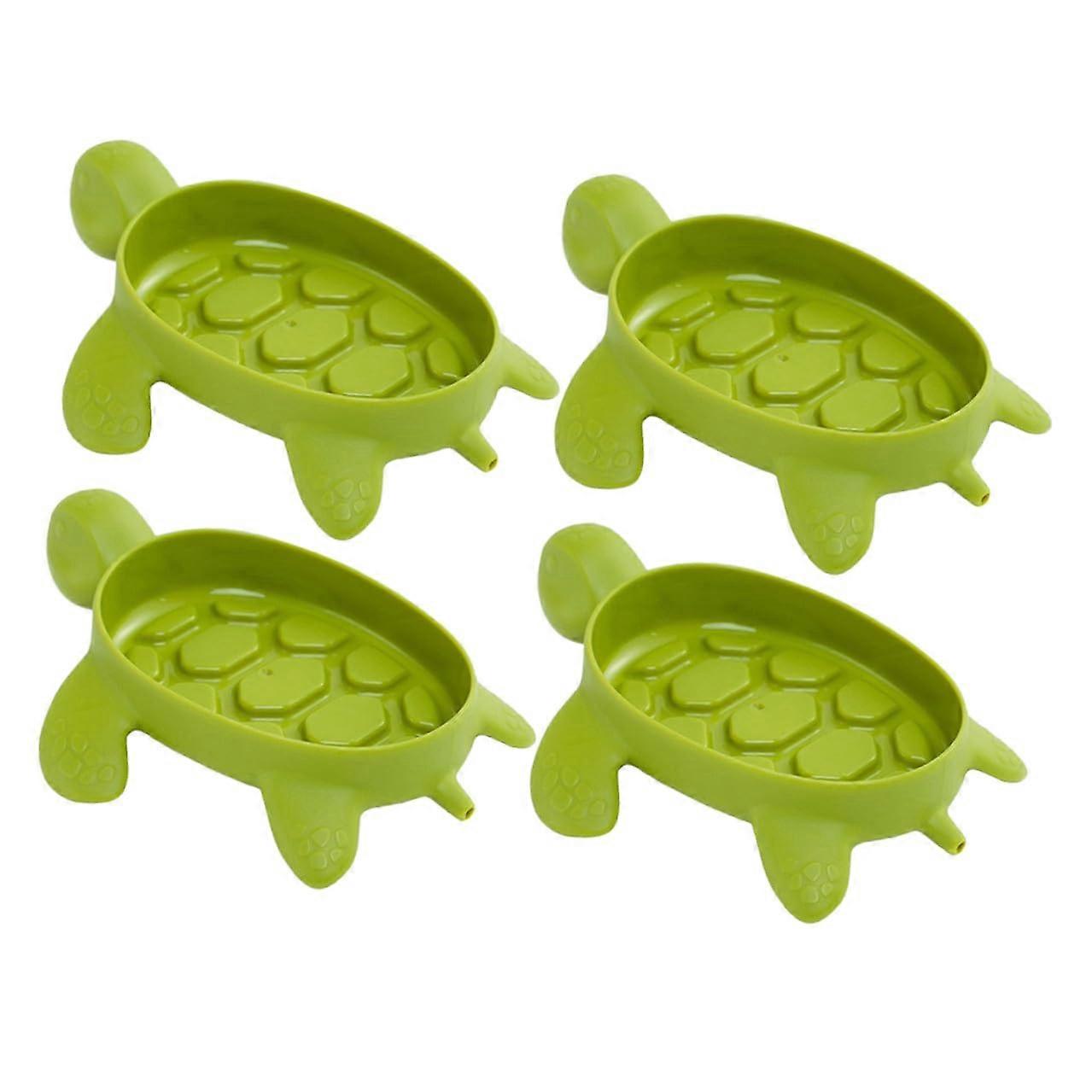 Turtle Shaped Self Draining Soap Dish Set for Bathroom and Kitchen Sink Countertop Storage