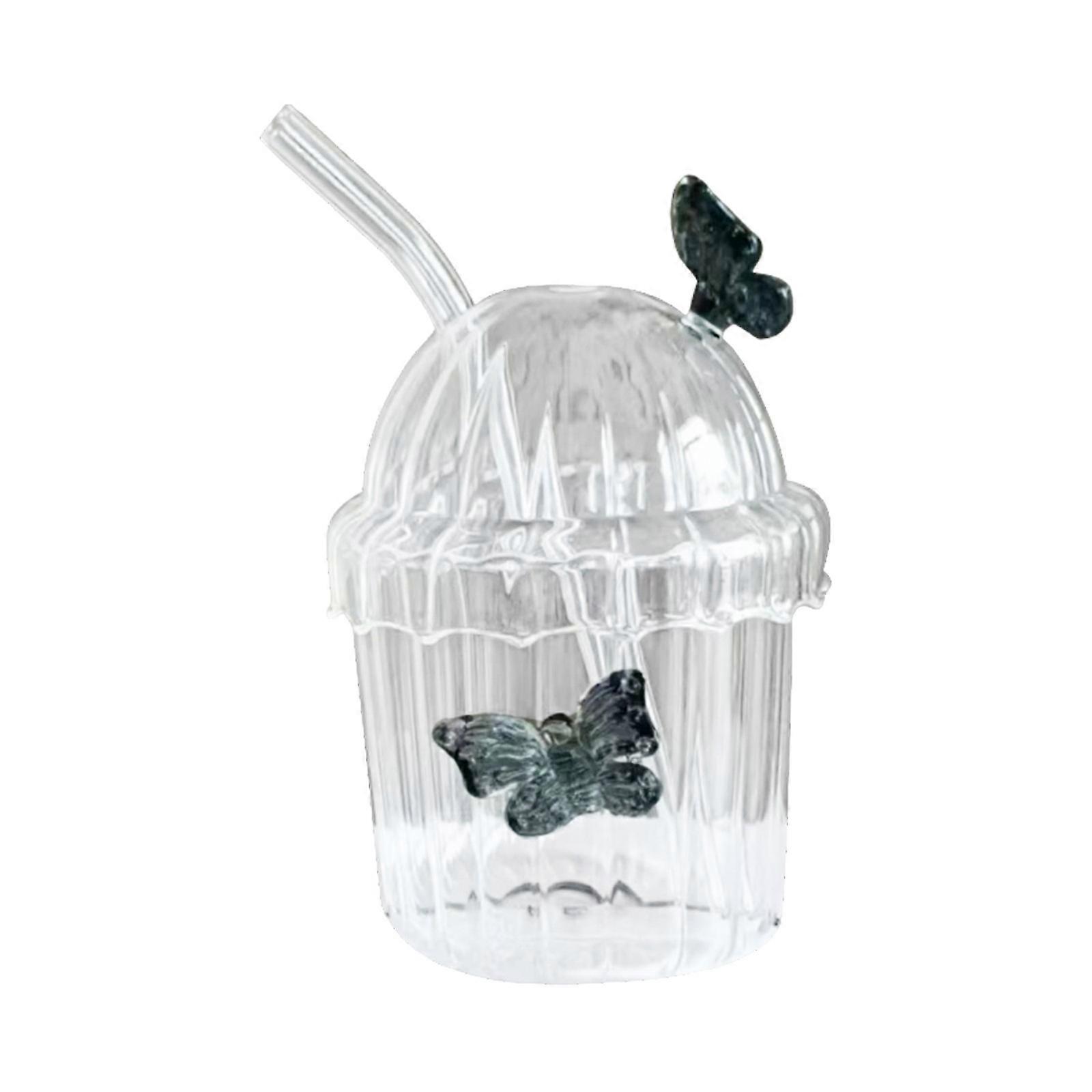 Commuters Friendly Leak Proof Straw Cup Feature Vertical Grip Design High Quality Borosilicate Materials Travel Friendly  2