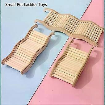 Smooth Hamster Hideaway Wooden Hamster House With Climbing Ladder Small Pet Castle Arch Bridge For Dwarf Mice Gerbils Small Pets