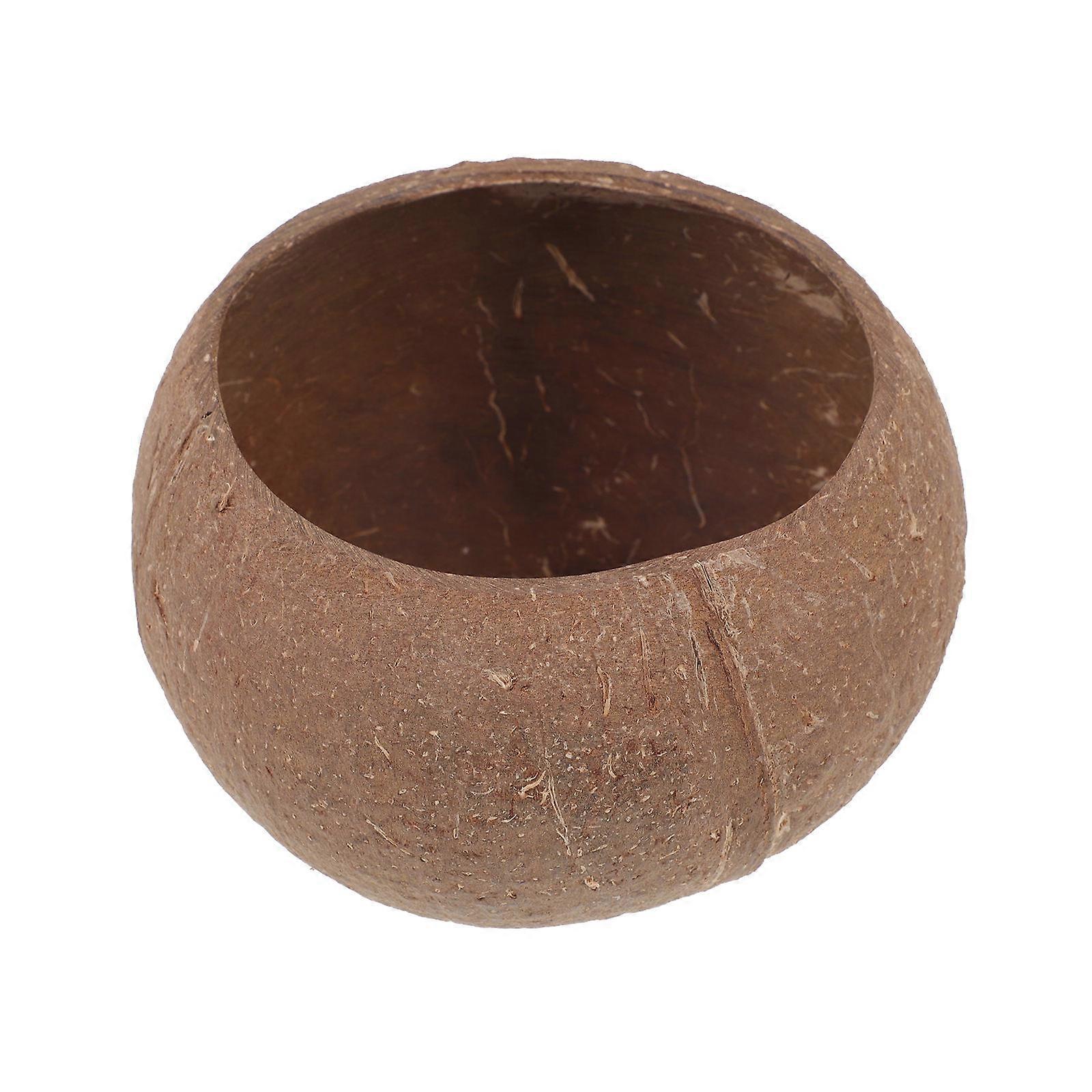 Brown Coconut Shell Candle Container for DIY Use Made of Synthetic Material Compact and 7.5 inches