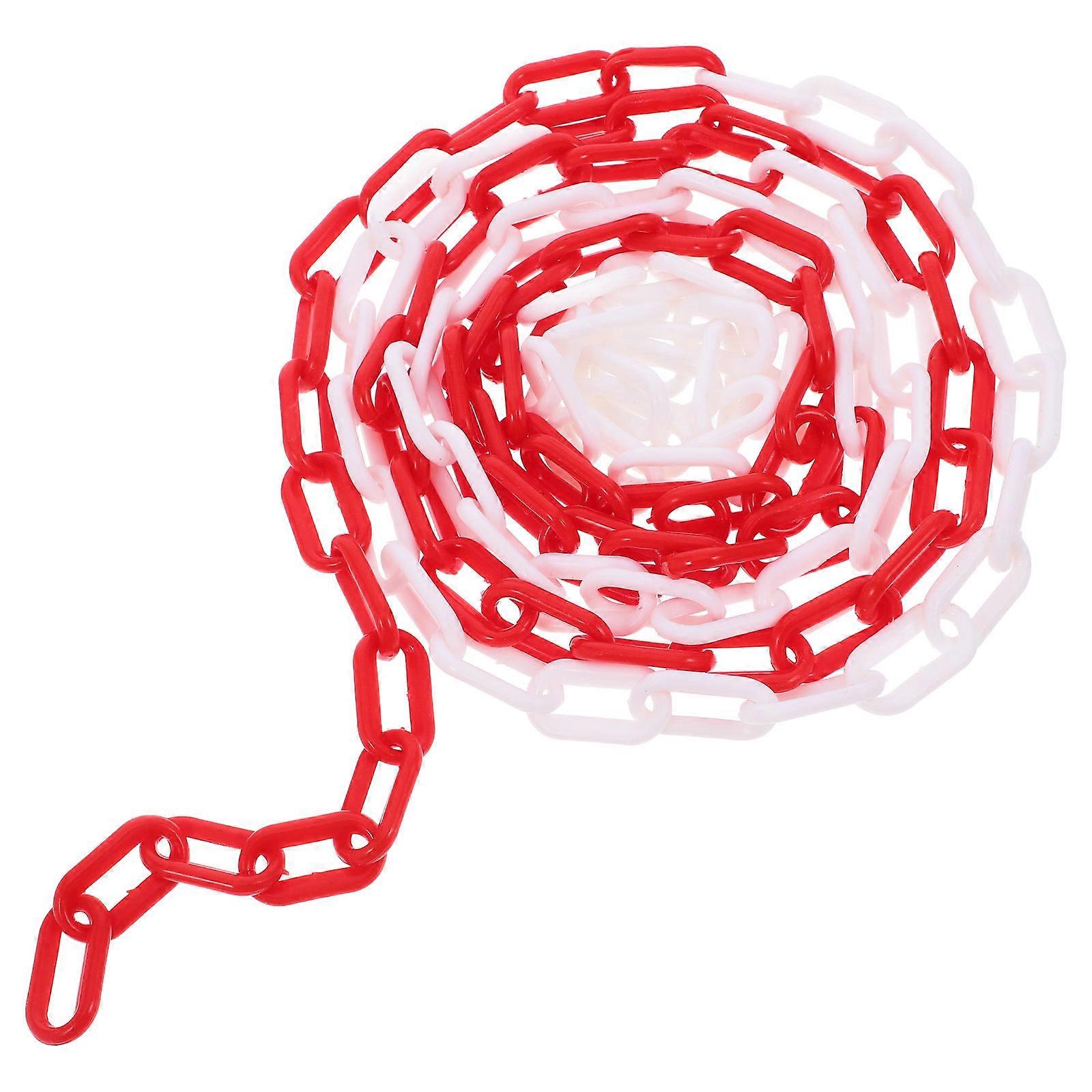High Visibility Design Plastic Safety Chain For Road Construction Crowd Control Red And White 1Set