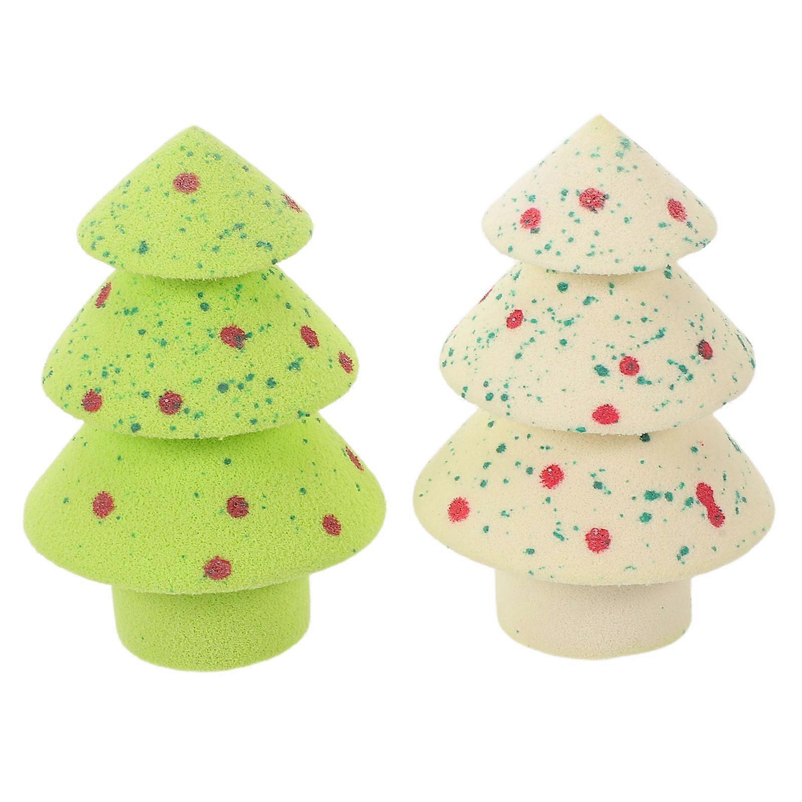 Christmas Tree Makeup Sponge for Powder Application 1Set Soft