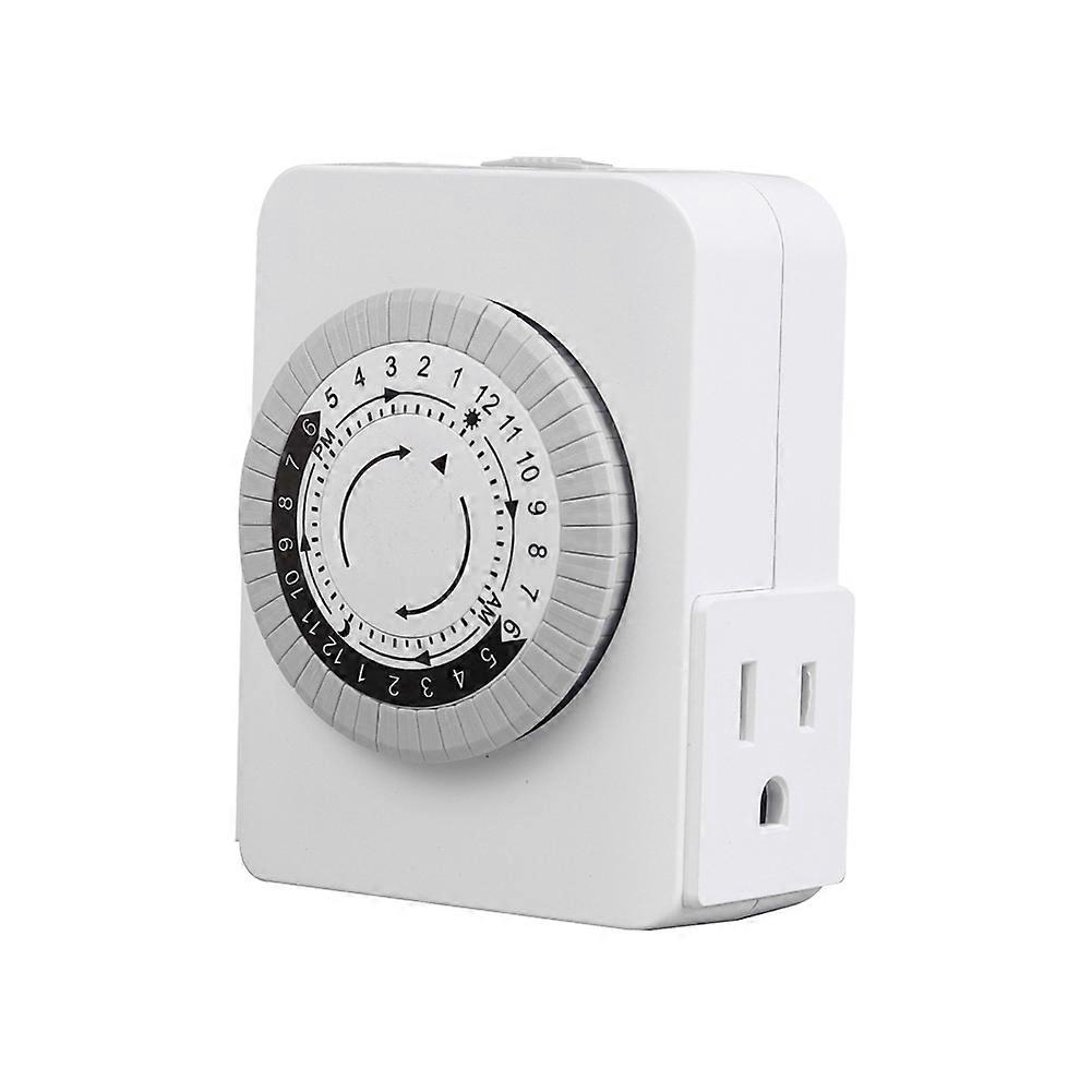 Mechanical Switch Timer Socket 24H Cycle Auto Power Off for Home Appliances Control Motorcycle Charging Timer US Plug