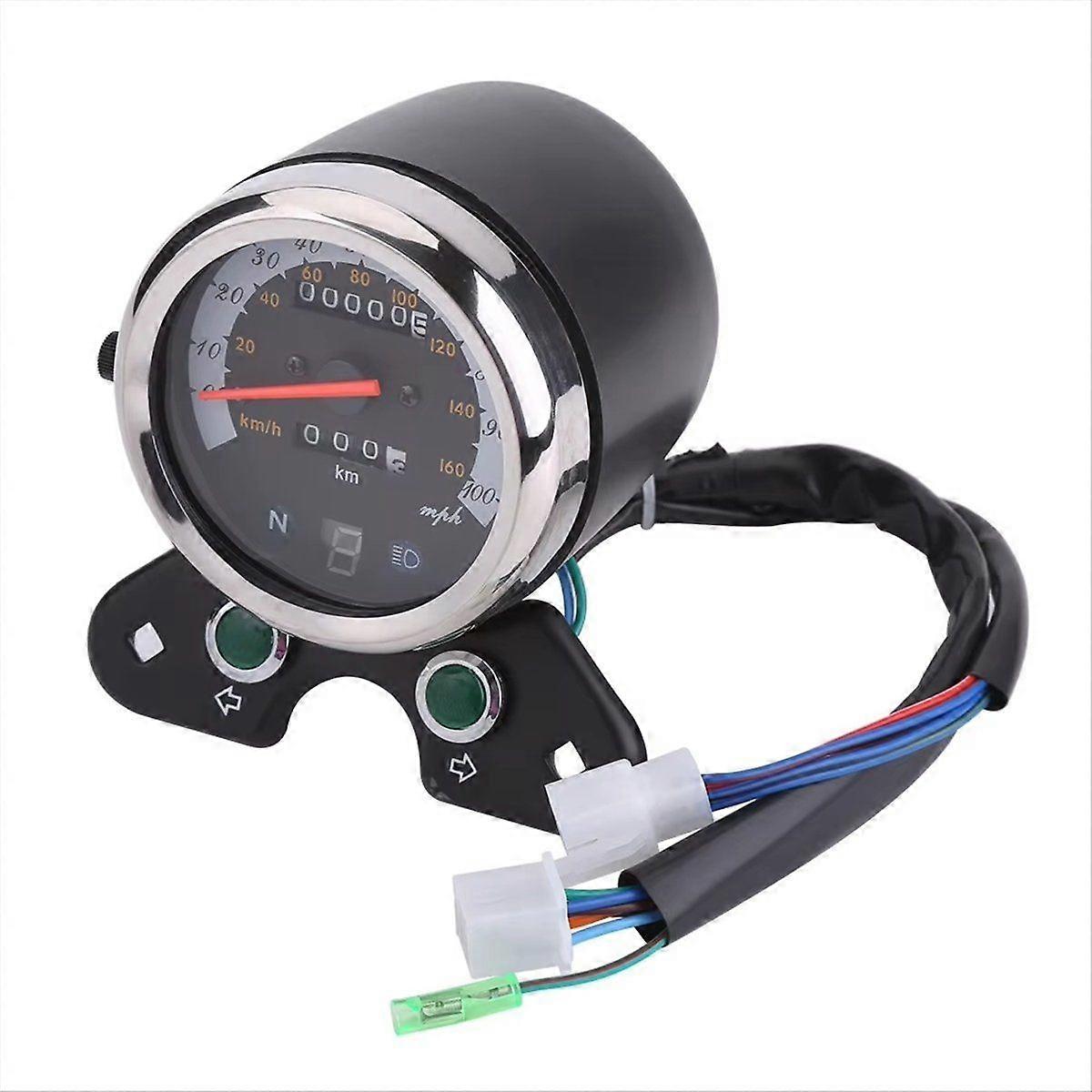 Motorcycle Speedometer Speedometer Meter Universal Motorcycle Dual Odometer Speedometer Meter Gear
