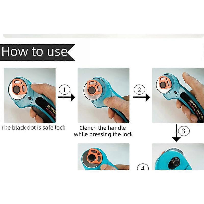 ��Hot Cake��FT145 Rotary Cutter 45Mm Patchwork Roller Easy Tearing Cutting Tools For Cloth Leather Paper Ticket Soft Sheet Durable