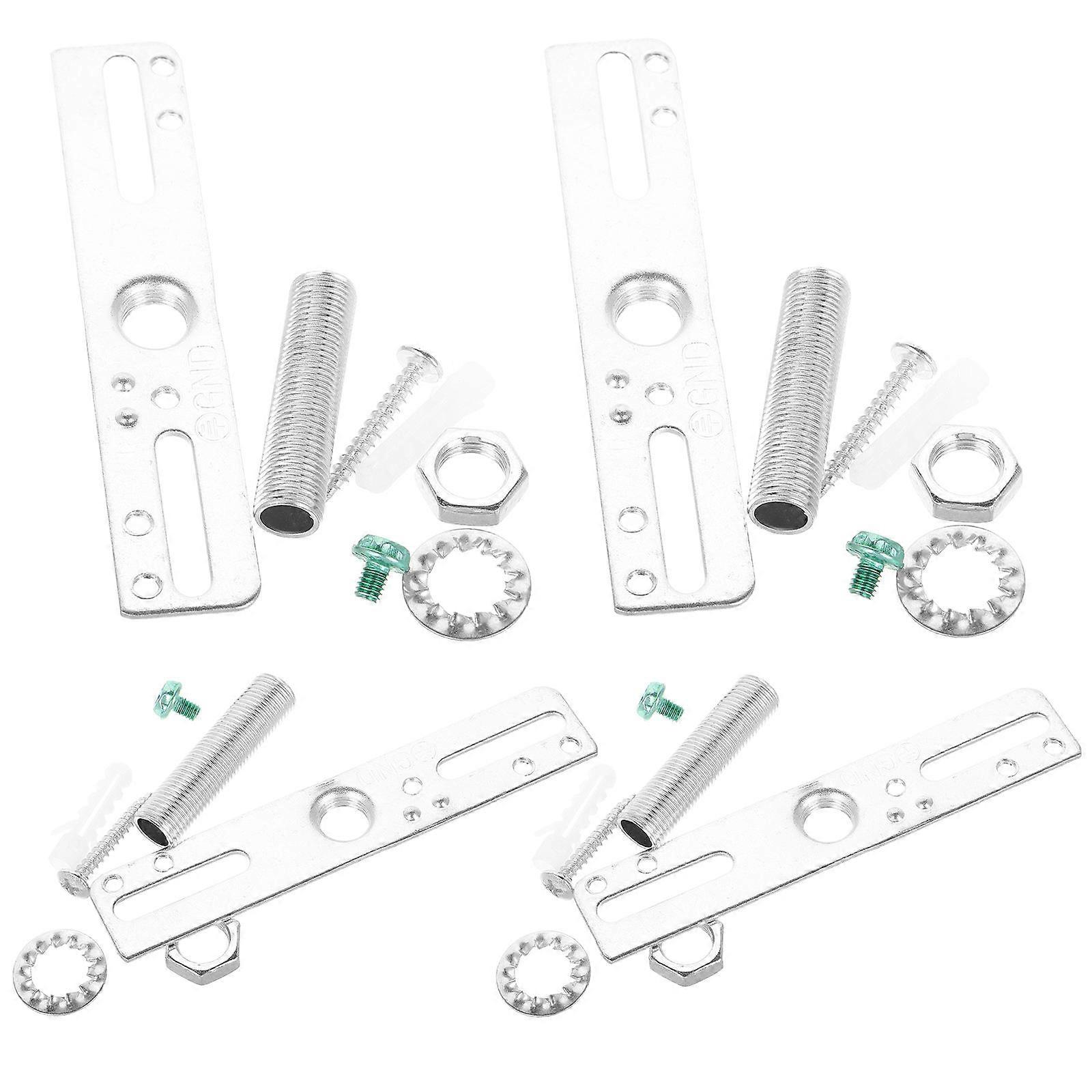 Silver Light Fixture Mounting Bracket Iron for Ceiling Light 4Pcs