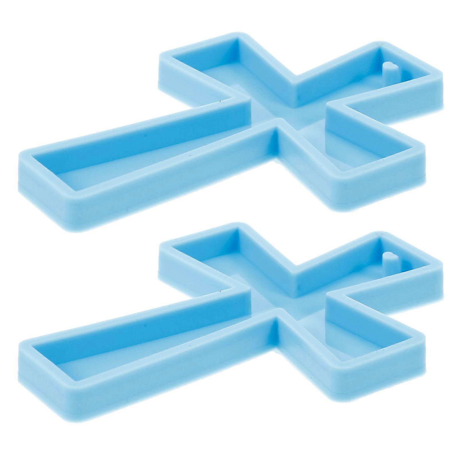 Silicone Cross Mold for DIY Crafts with 2Pcs Cross Shape Molds