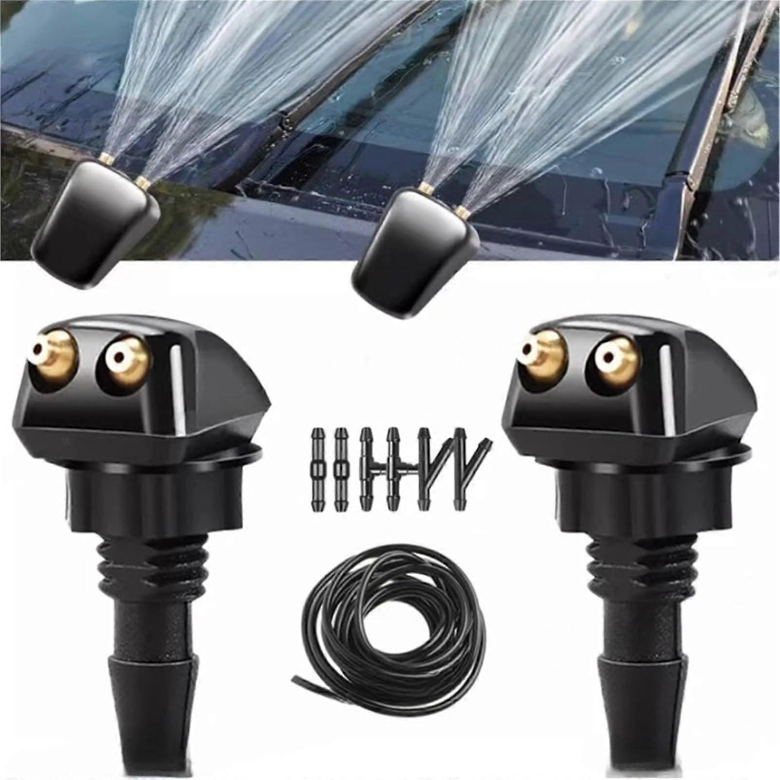 Universal Car Windshield Washer Hose Kit with Spray Nozzles  Durable AllWeather Replacement Set