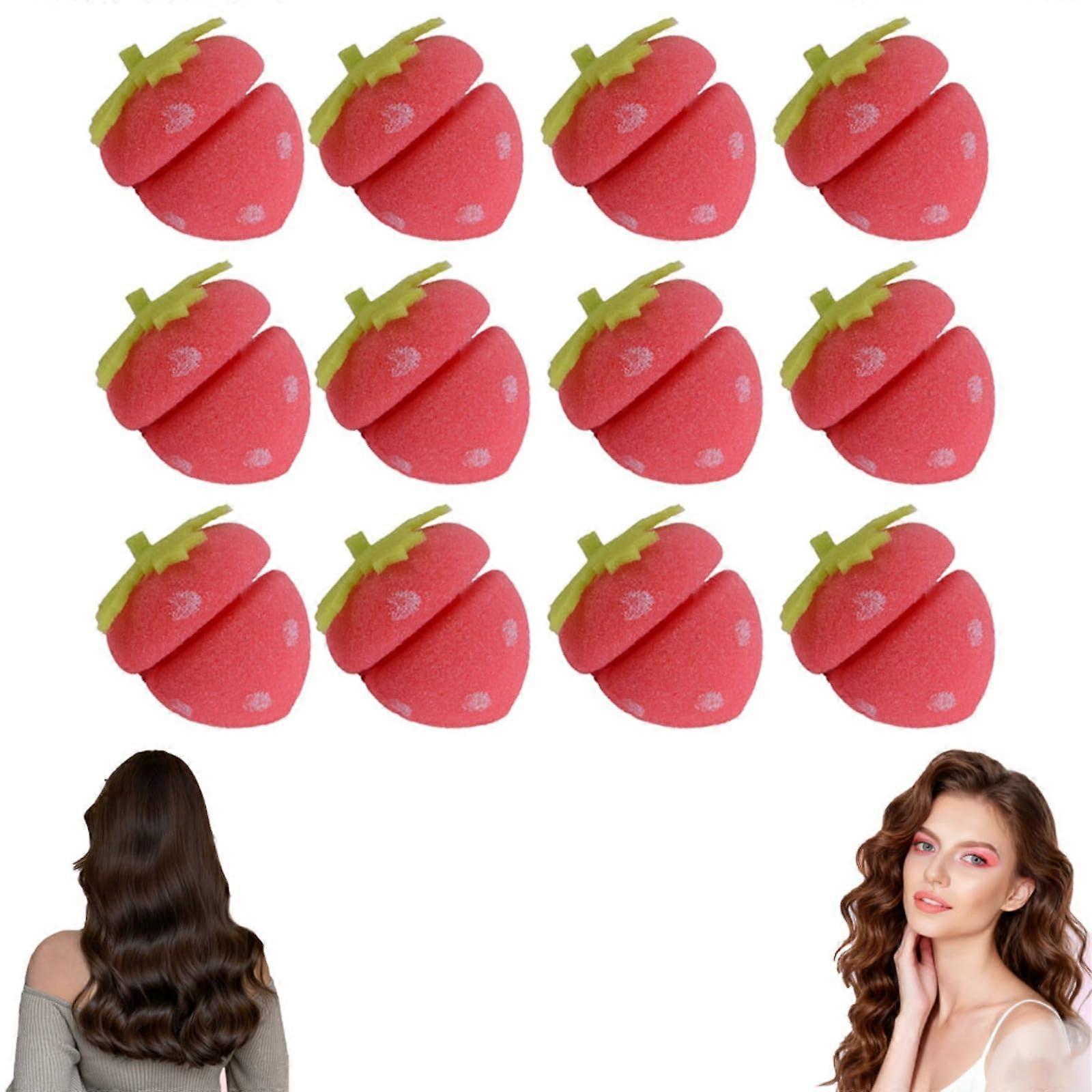 Heatless Curlers Set 12pcs Soft Sponge Overnight Hair Rollers for Long Hair Comfortable Sleep Styling