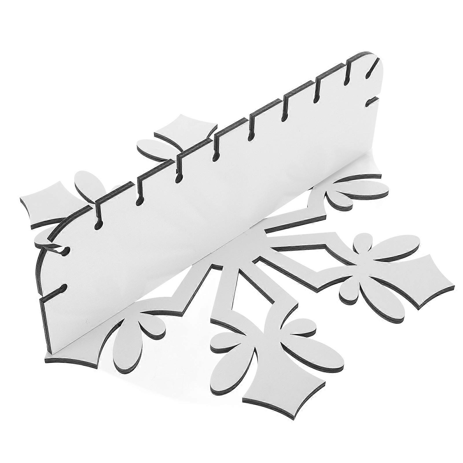 Wooden Snowflake Shape Shelf for Wall with Hollow Storage Rack