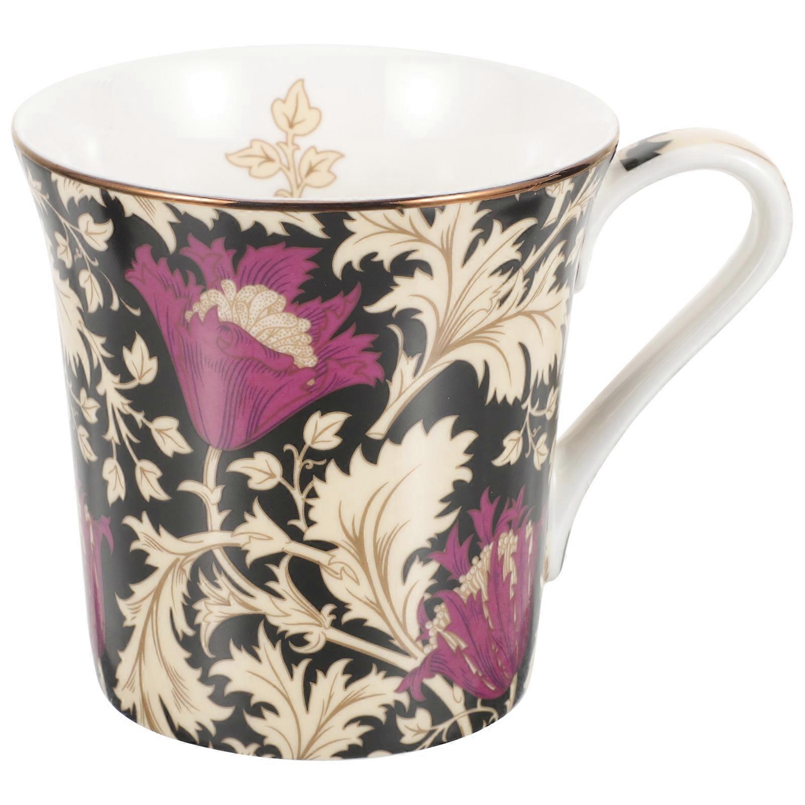 Ceramic Tea Cup Coffee Mug for Drinking 5Pcs Assorted Color Porcelain