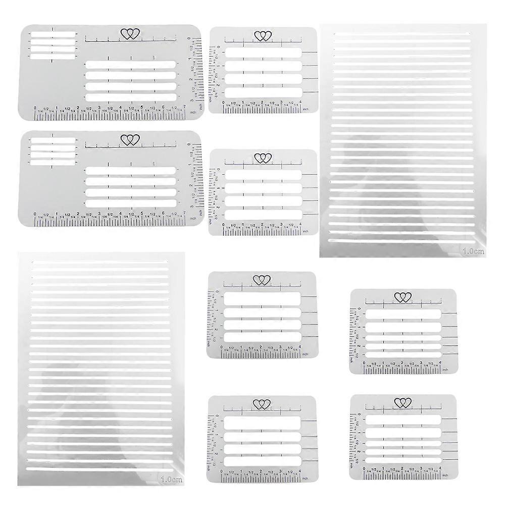 Plastic Spacing Line Ruler Guides for Envelopes 2Sets Lettering Stencils