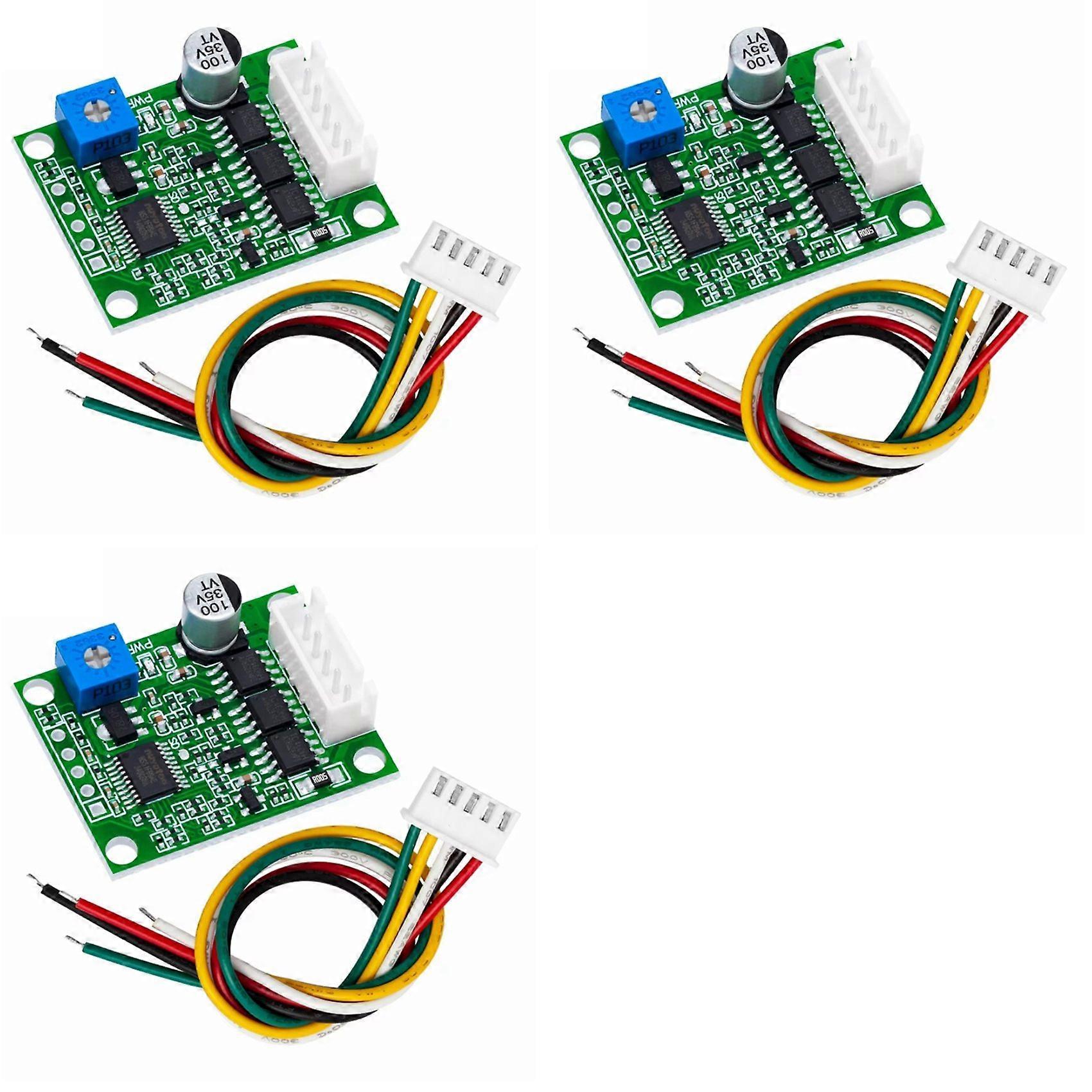 3X DC6-20V 60W 12V Brushless Motor Driver Board BLDC Speed Controller 3-Phase Governor Hallless Switch Module with Cable