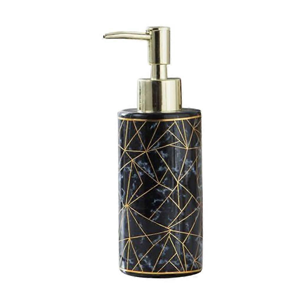 Ceramic Marble Soap Dispenser 300ml Elegant Design with Pump for Bathroom Lotion and Soap