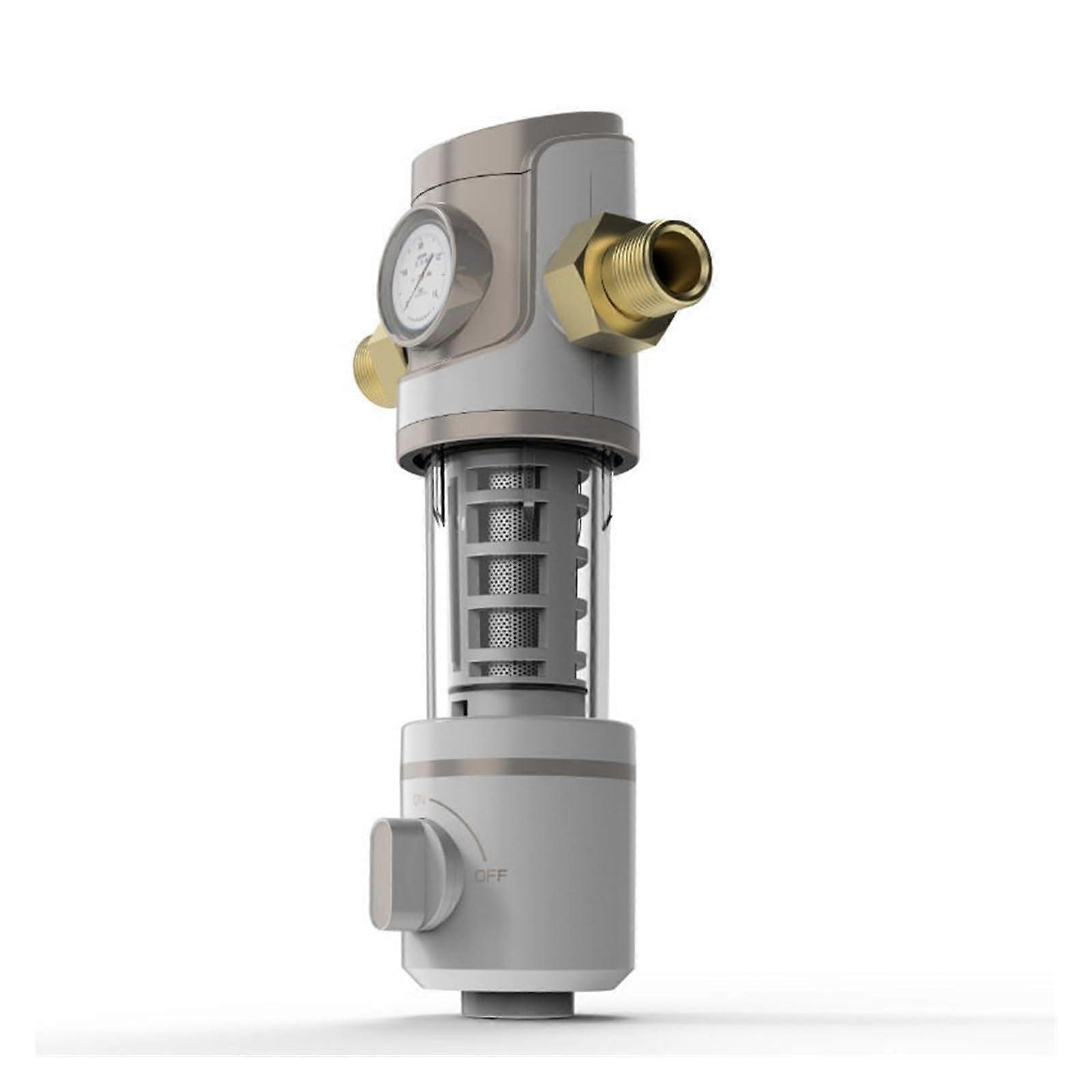 Under Sink Water Filter 40 Micron Dual Filtration with Reusable Stainless Steel Mesh and Gauge