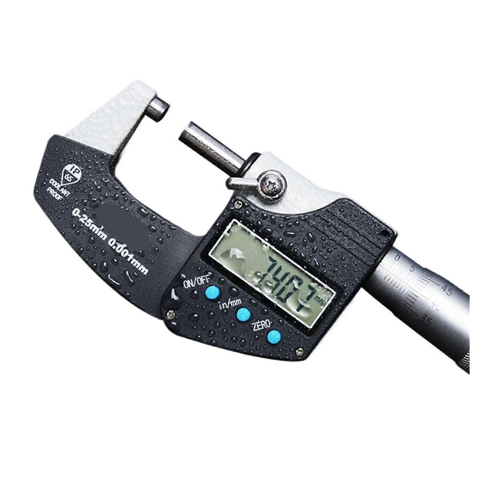 IP65 Digital Outside Micrometer 025mm Precision 0.001mm Electronic Gauge Dustproof Waterproof