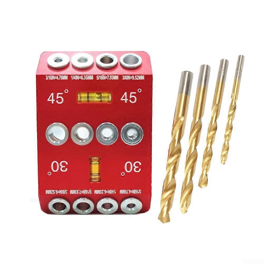 Drill Guide Jig with 30° 45° 90° MultiSize Holes for Cable Railing and Angle Drilling on Deck Posts