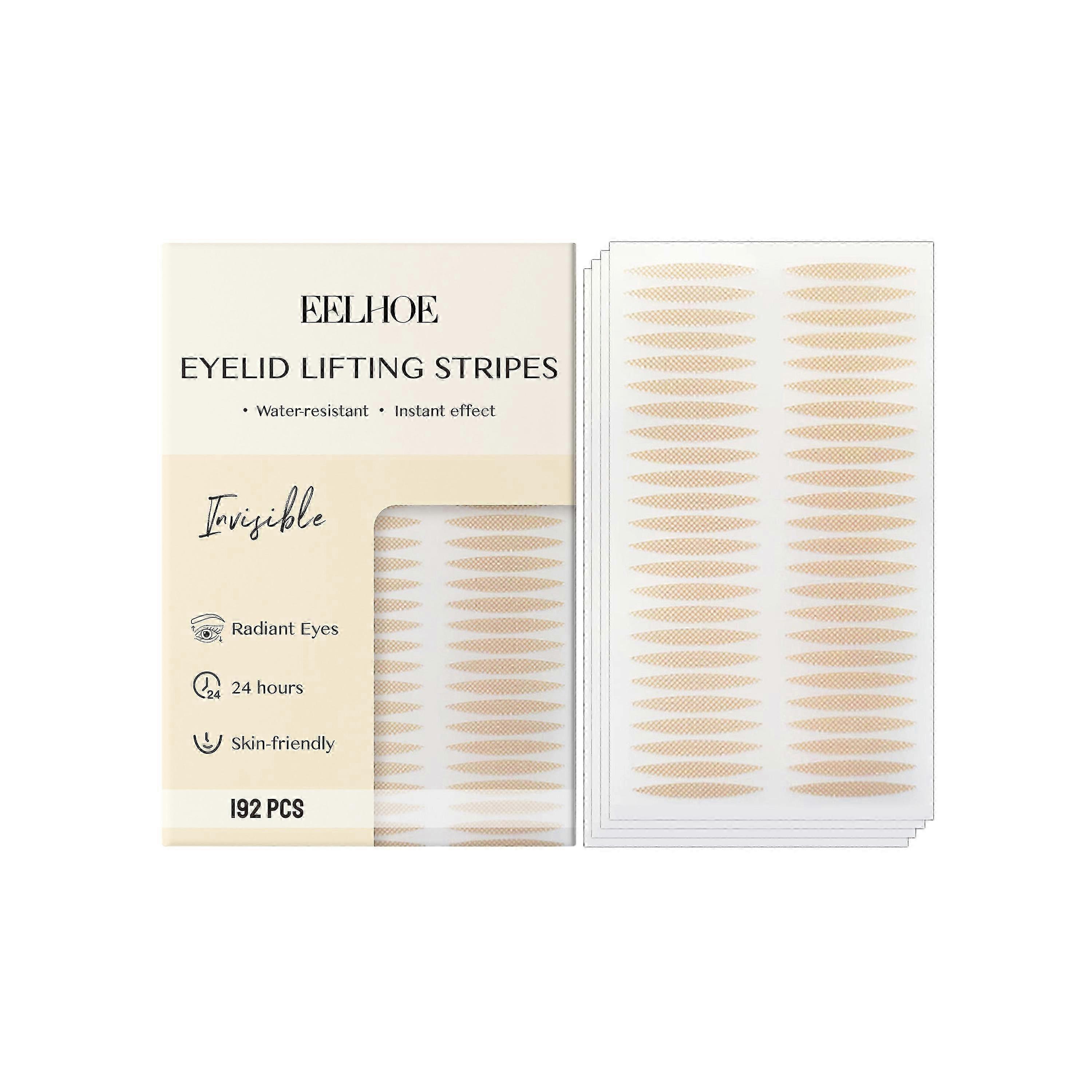 Lightweight Invisible Double Eyelid Tape - Long-Lasting, Easy to Apply, 192pcs