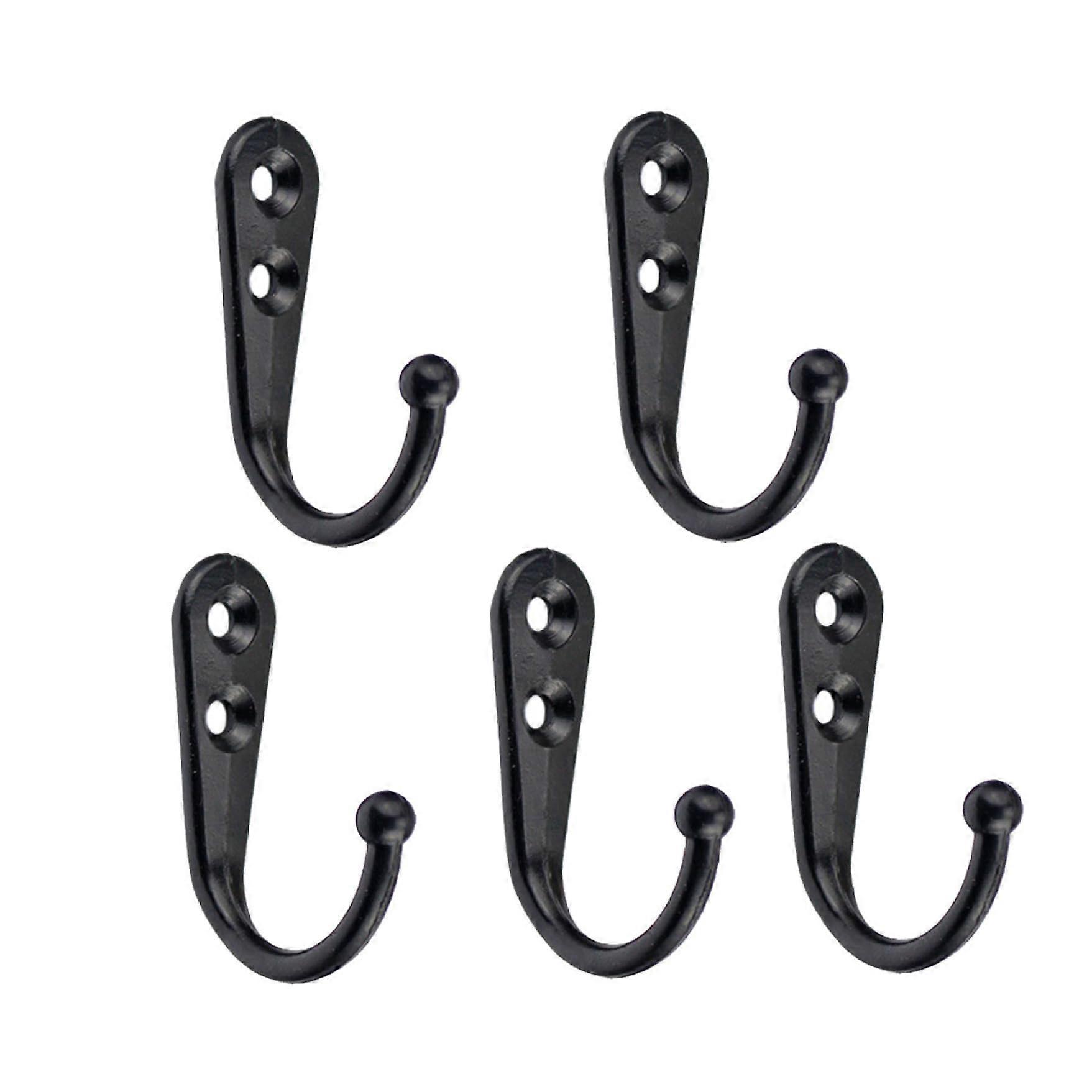 Vintage Wall Hooks 5PCS Heavy Duty Coat Hooks with Screws for Hat Towel Key Robe Bag Storage