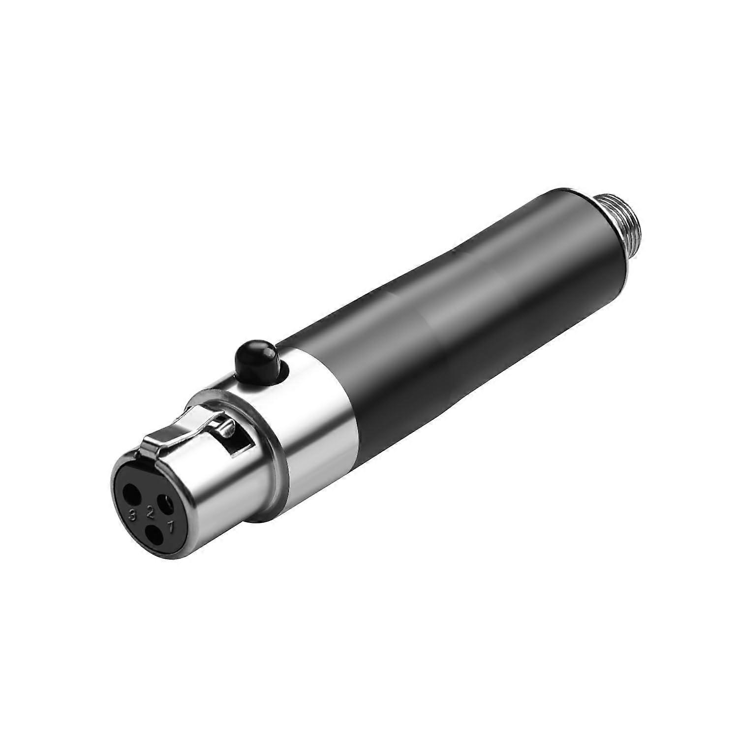 Mini XLR to 3.5mm Adapter 3Pin Female to Locking TRS Connector for Wireless Lavalier Mic