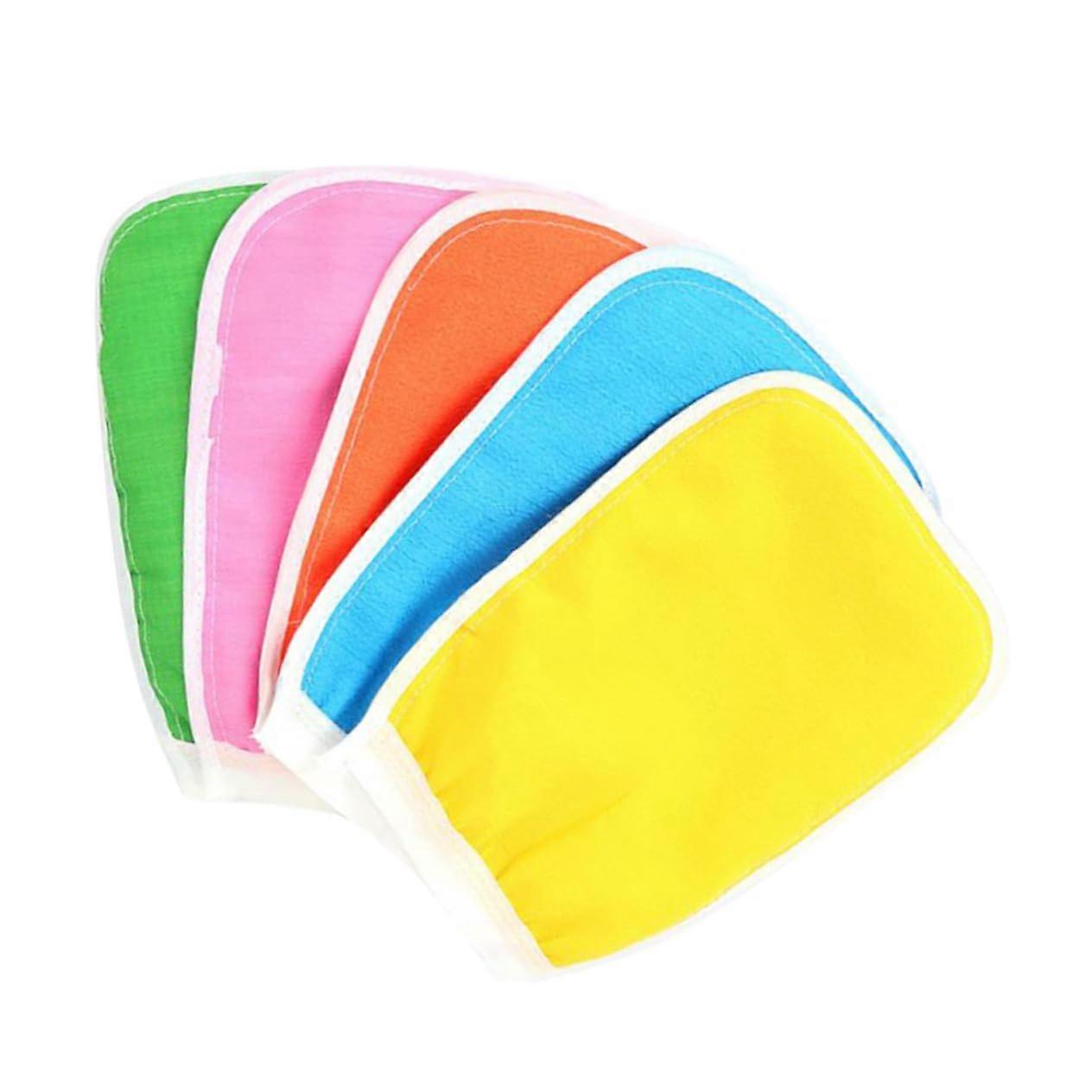 5pcs Exfoliating Gloves for Shower Body Scrub Deep Cleansing Mitts Random Colors