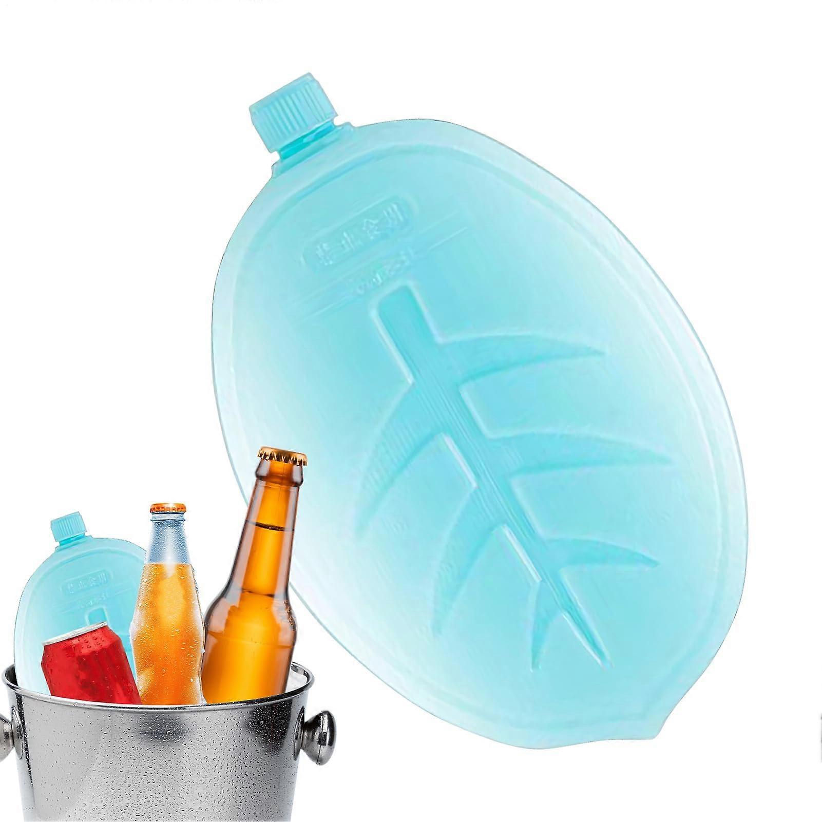 Ice Pack for Cooler, Reusable Leaf Shape Ice Block, Long Lasting Cooling for Camping and Picnic