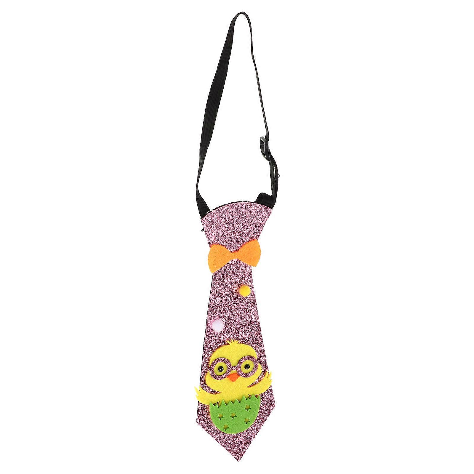 Cartoon Easter Neckties Adjustable Children Costume Neck Tie