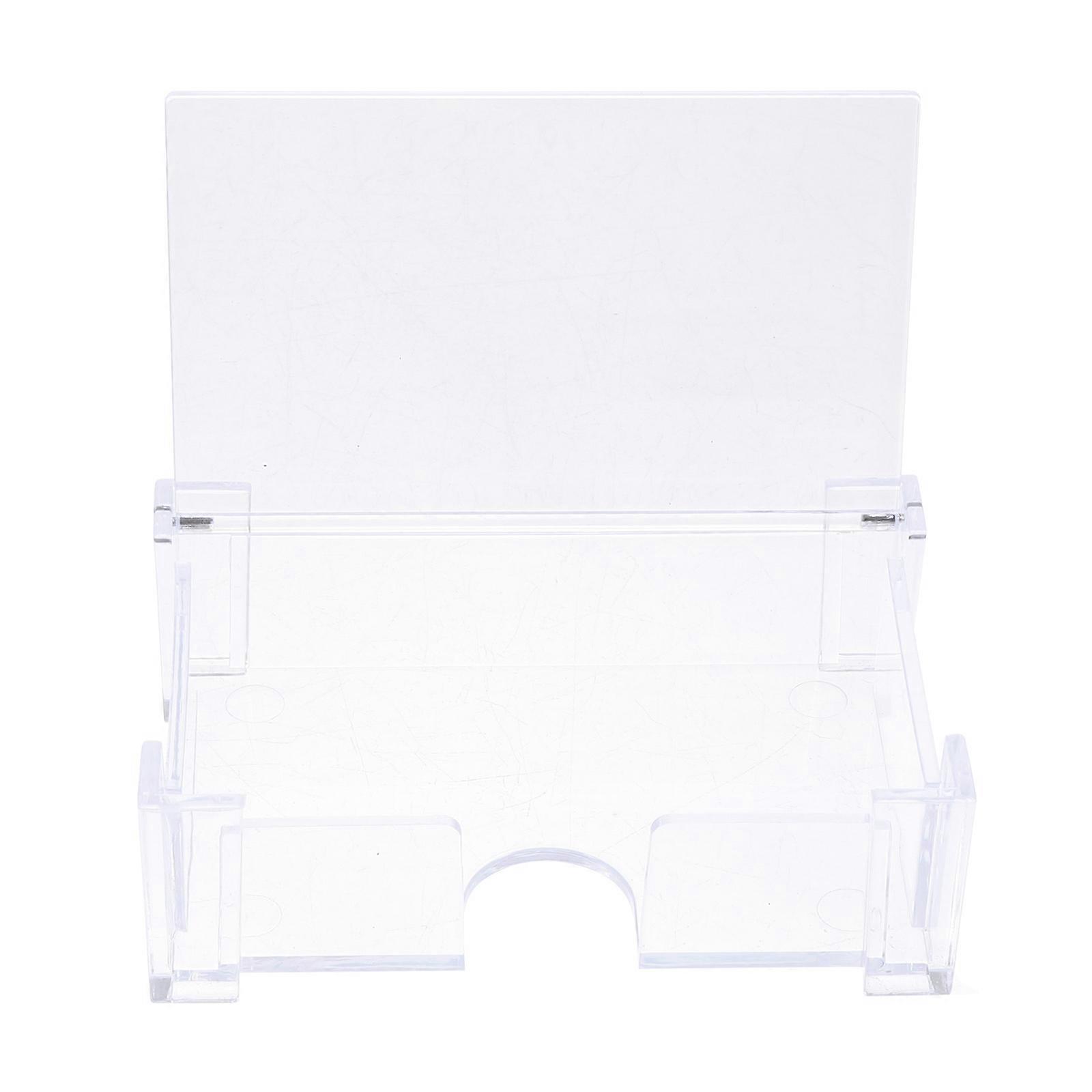 Transparent Business Cards Acrylic Container for Storage Use 2Pcs