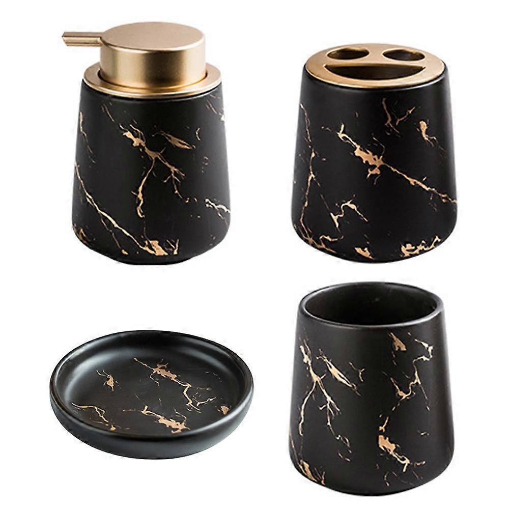 Ceramic Toothpaste Cup Bathroom Washing Supply Set for Storage Use