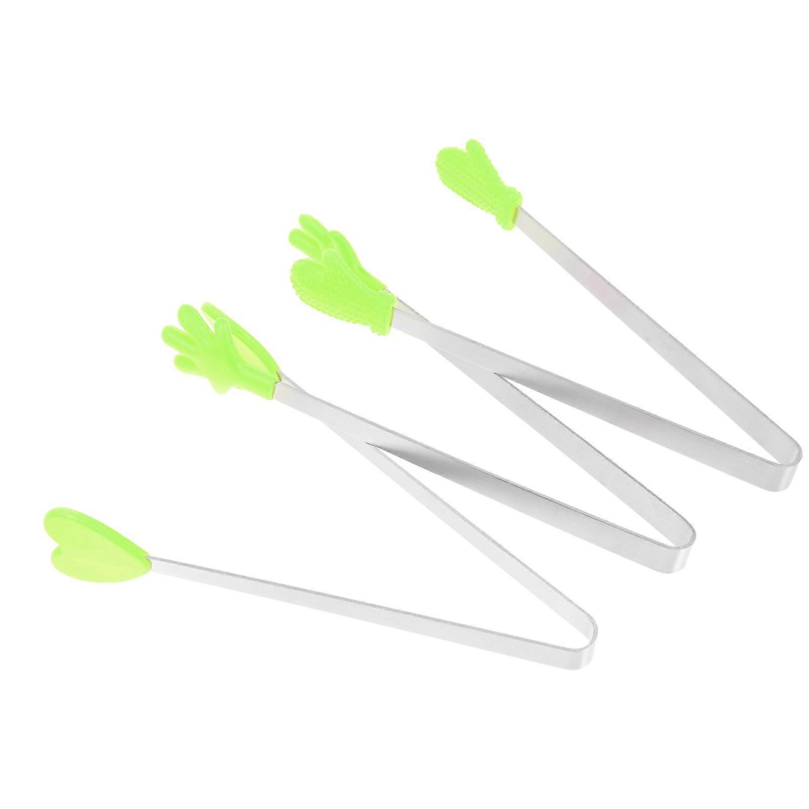 Bakery Bread Tong for Mini Tongs Use 3Pcs Small Ice Cube Clip Set