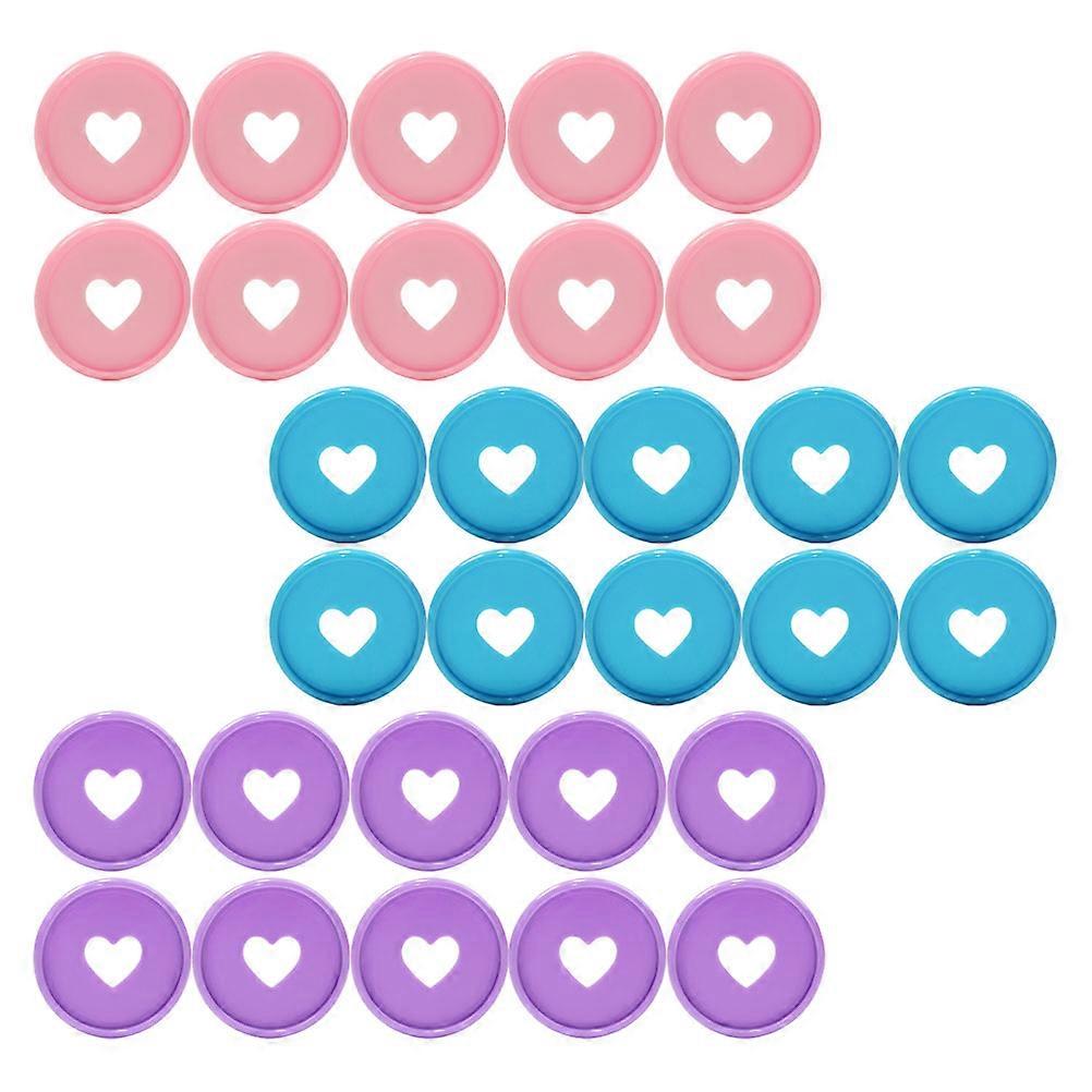 Plastic Heart Binding Discs for Fixing Use 30Pcs Blue Rings for Book Binding