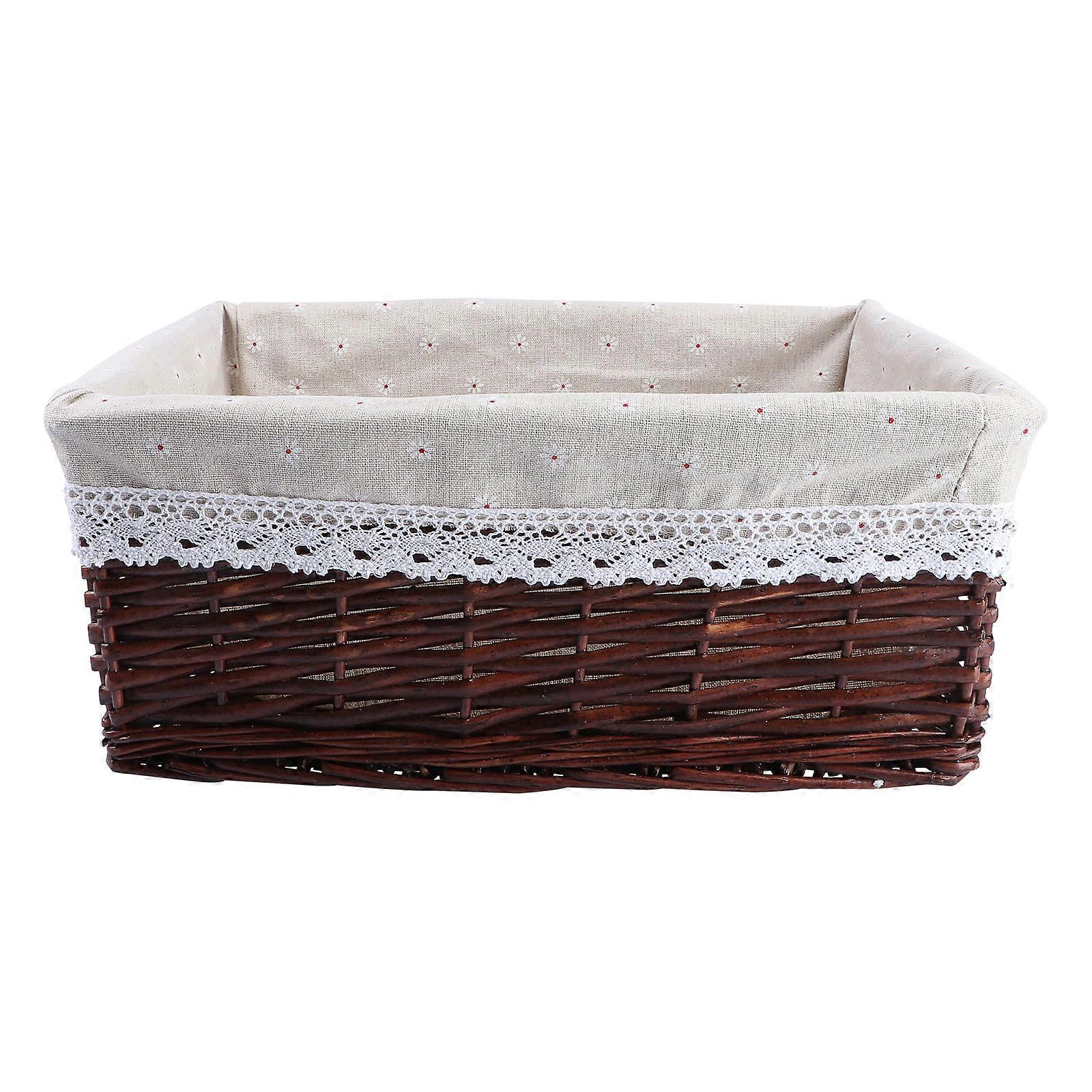 Kitchen Sorting Basket Wicker Basket for Storage Use Brown Handmade