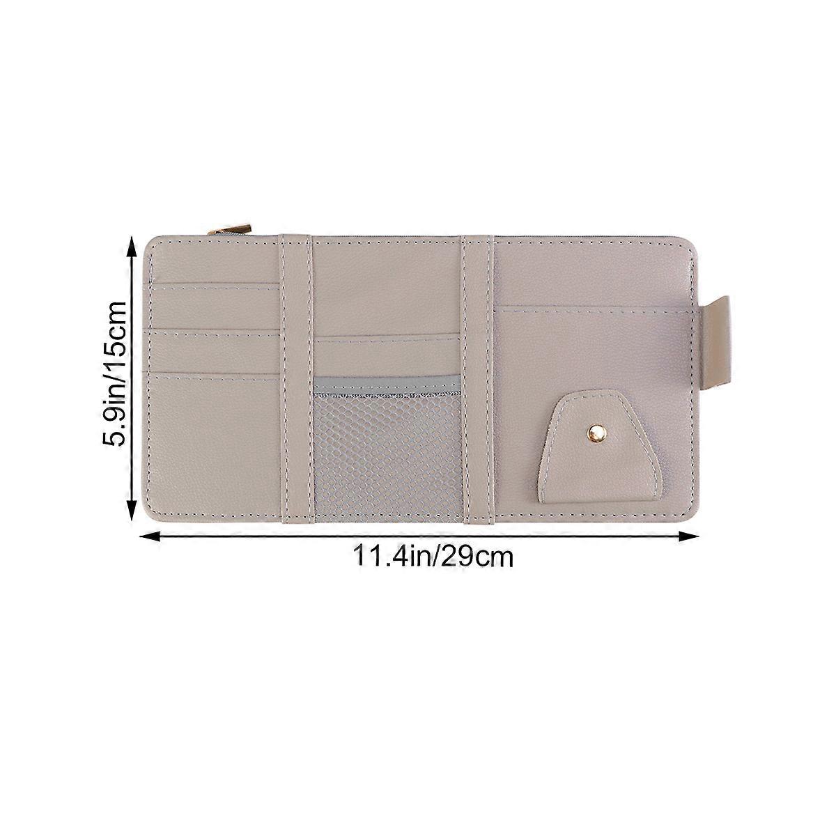 Car Sun Visor Organizer Multi-Functional Holder for Storage Use Grey