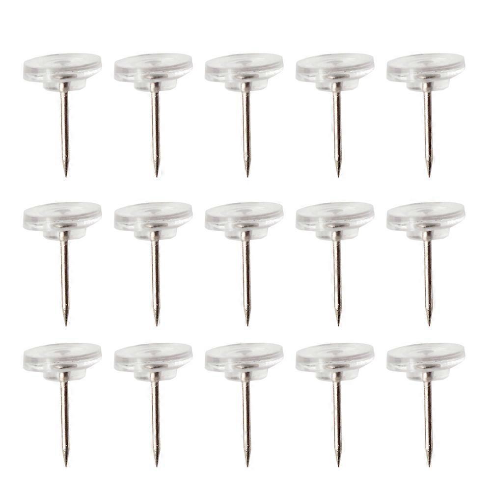 Transparent Flat Head Pushpins for Fixing 100Pcs Office Cork Board Pins