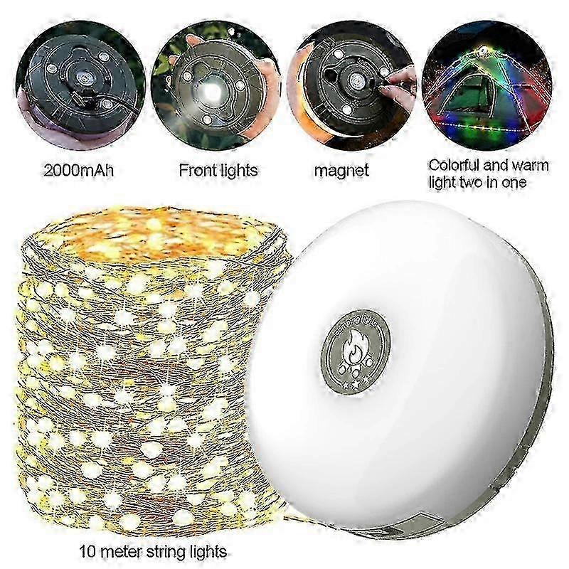 2025 Camping lights with light strings, outdoor lighting