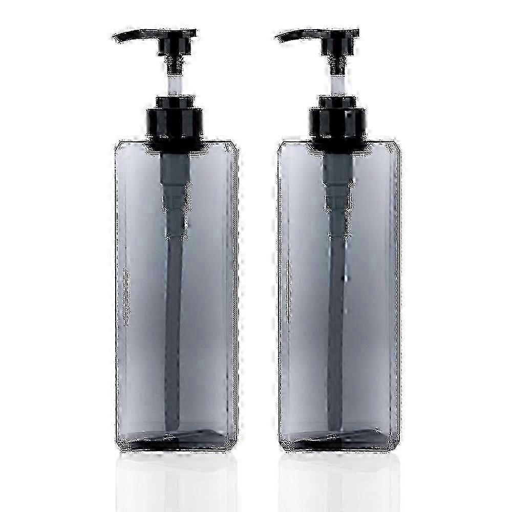 2025 2pack 1000ml Pump Bottle Dispenser Refillable Square Dispenser Empty Pump Bottle For