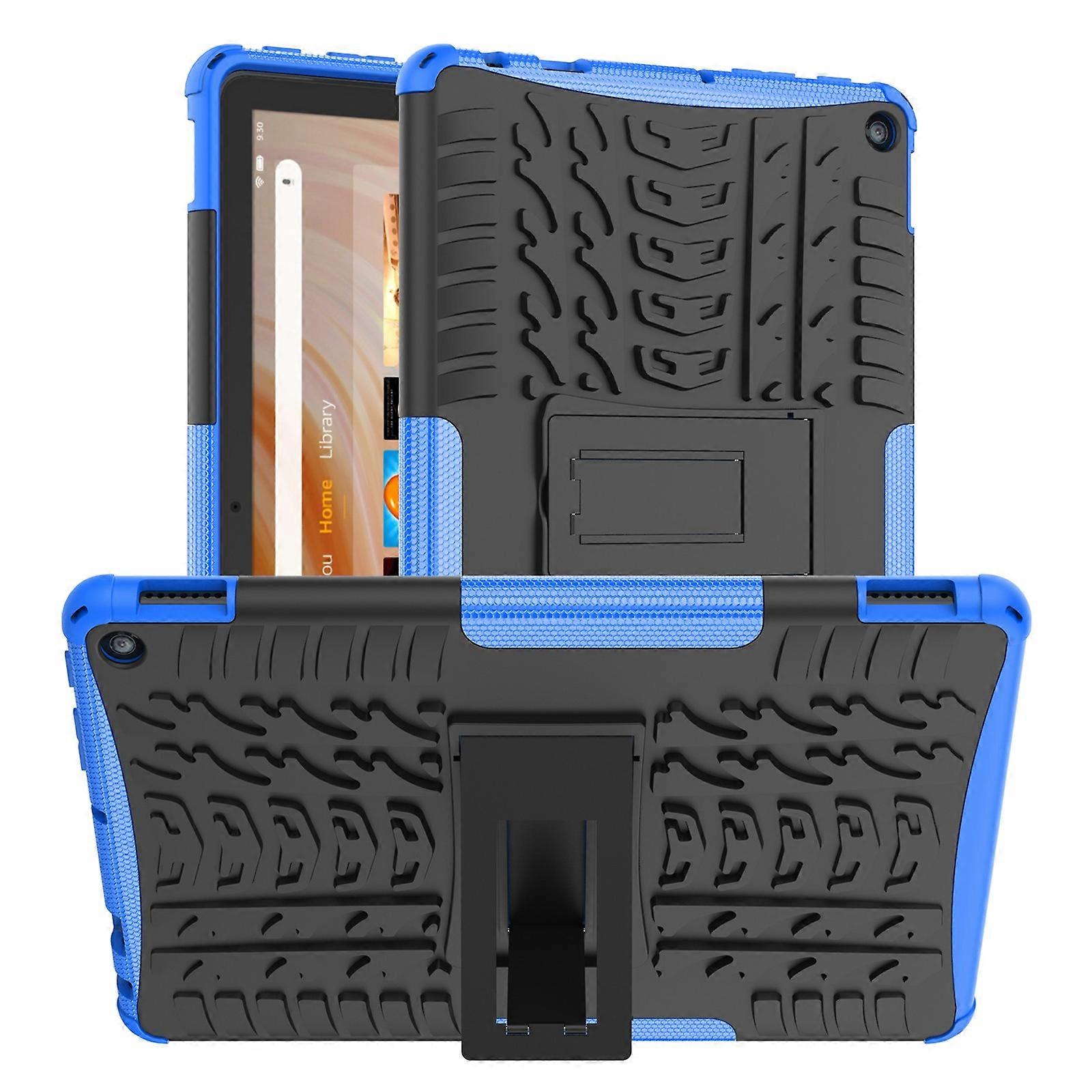 For Amazon Fire HD 10 (2023) Tablet Case Tyre Pattern PC+TPU Kickstand Cover