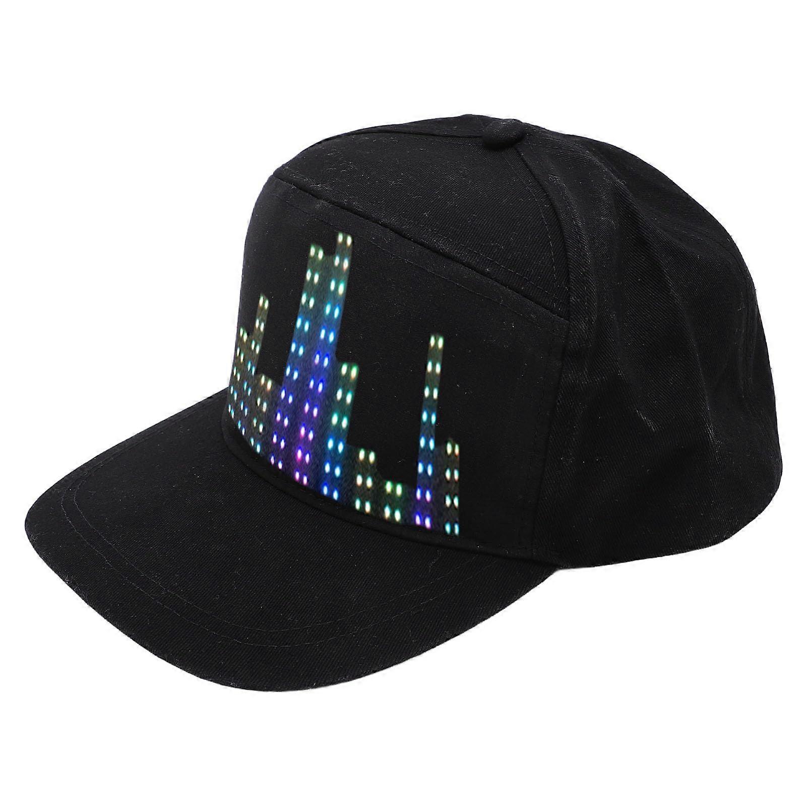 Programmable LED Hat with Detachable Screen, Smart App Control Adjustable Baseball Cap for Parties