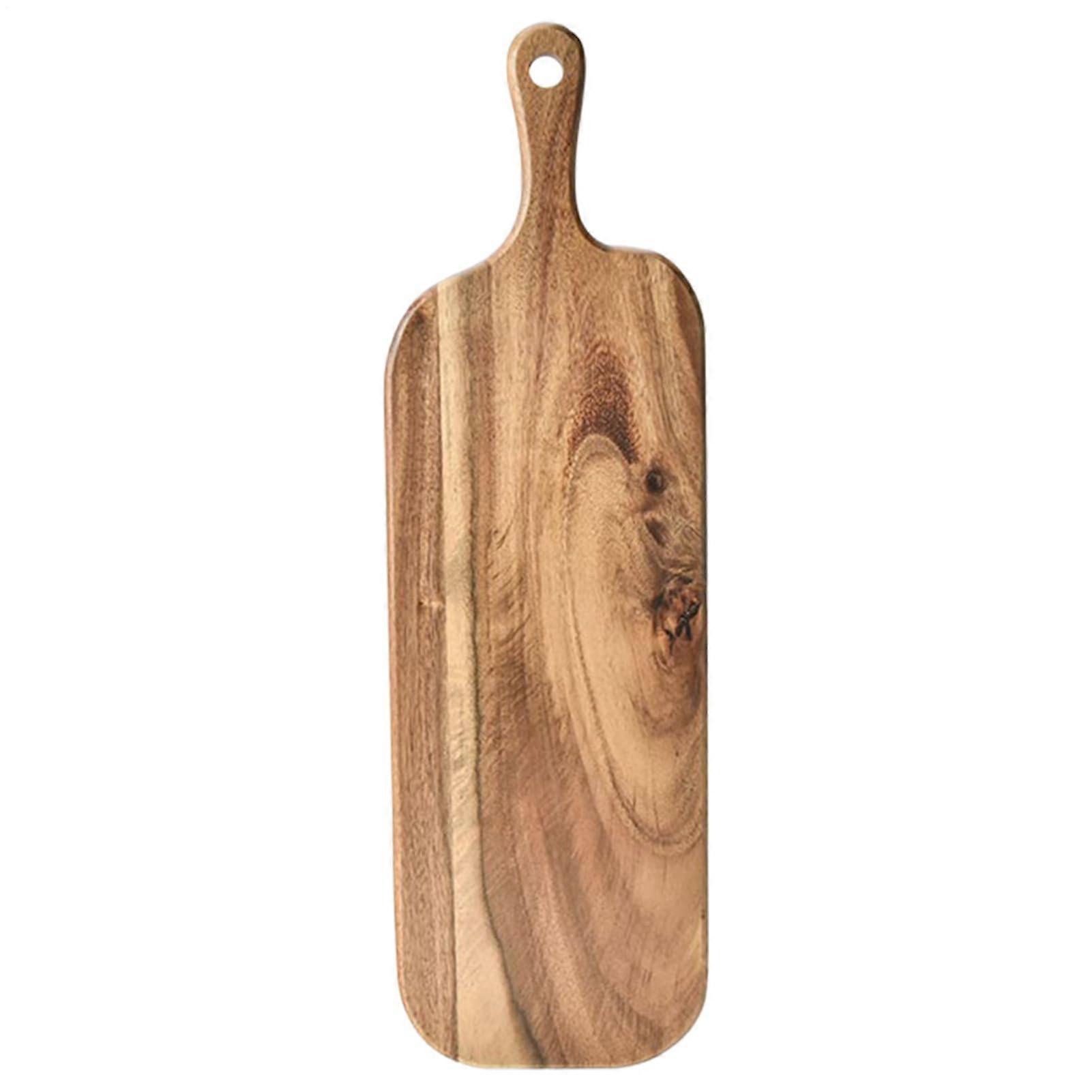 Cutting Board with Handle, DualSided Wooden Serving Board for Cheese, Steak, Kitchen and Camping